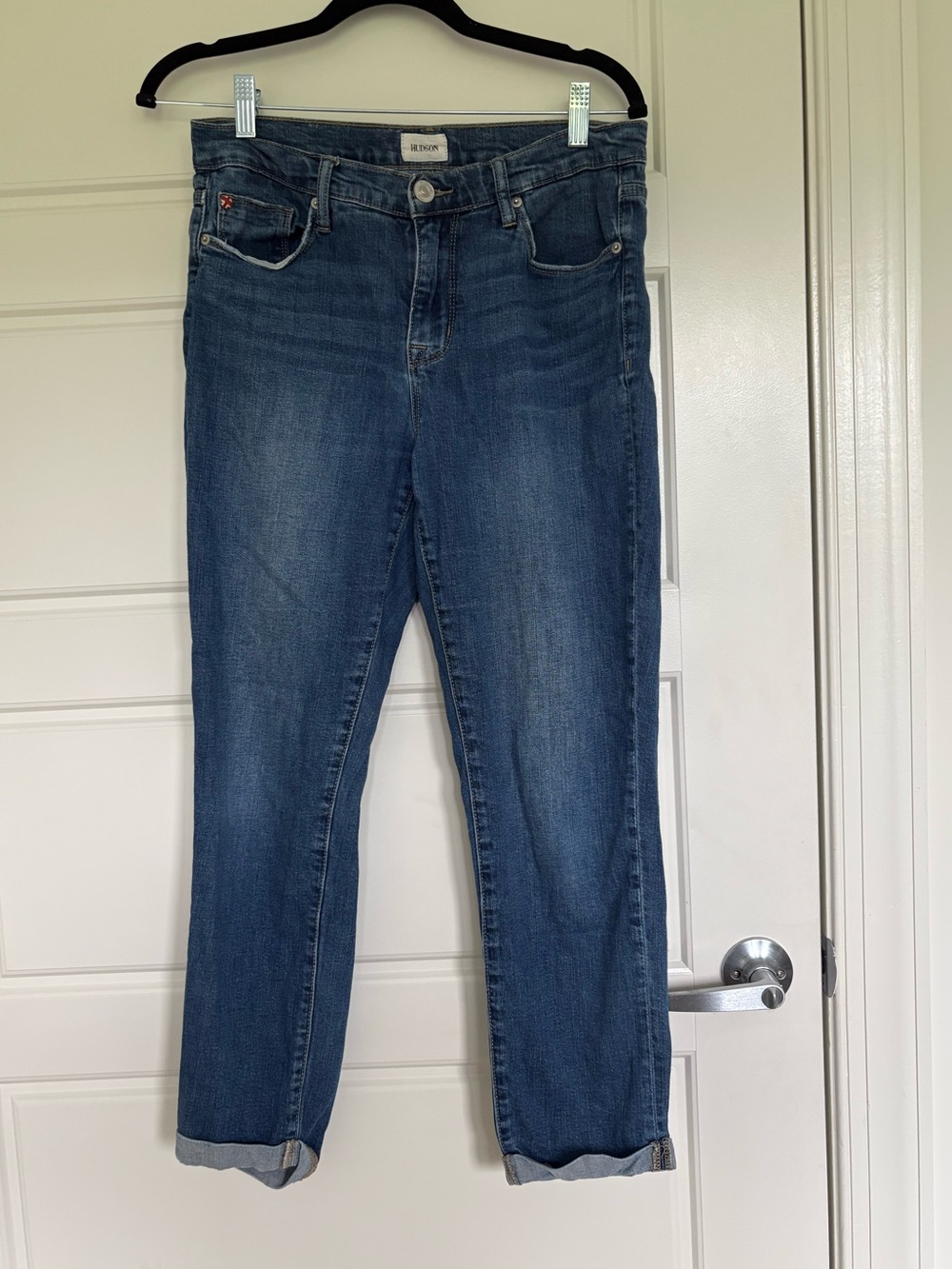 Hudson Jeans Women’s Boyfriend Jeans in Denim Blue